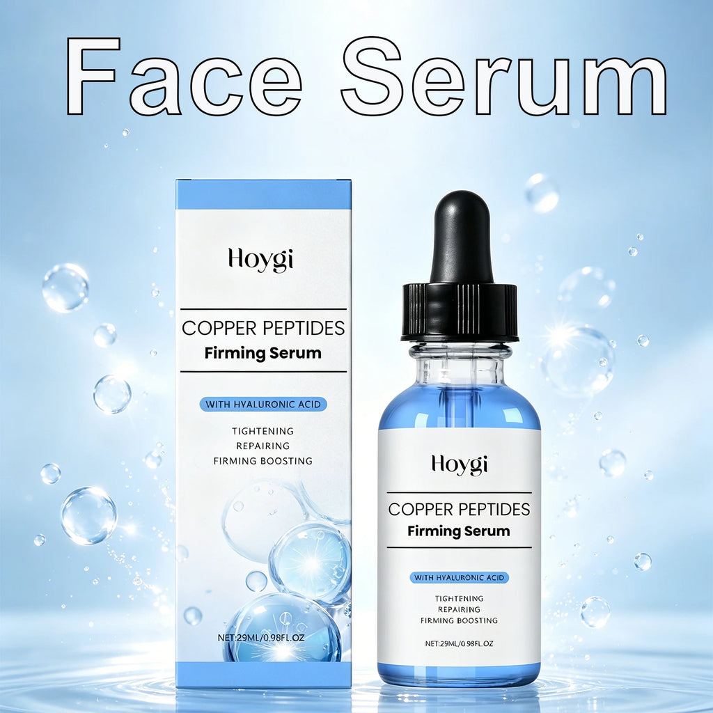 Copper Peptides Face Serum Firming Lifting Hyaluronic Acid Repair Damaged Skin Reduce Fine Lines Improve Sagging Soothing 30ml Oasis Select