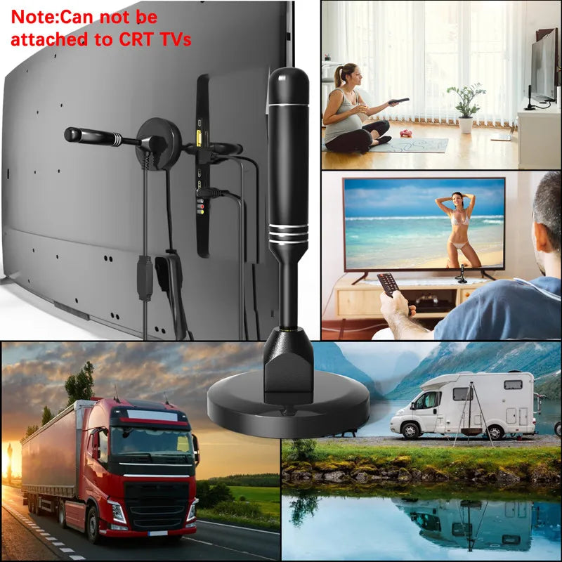 Indoor Digital TV Antenna HDTV Terrestrial DVB-T Dual Amplifier Antenna for Clearer Reception Oasis Select