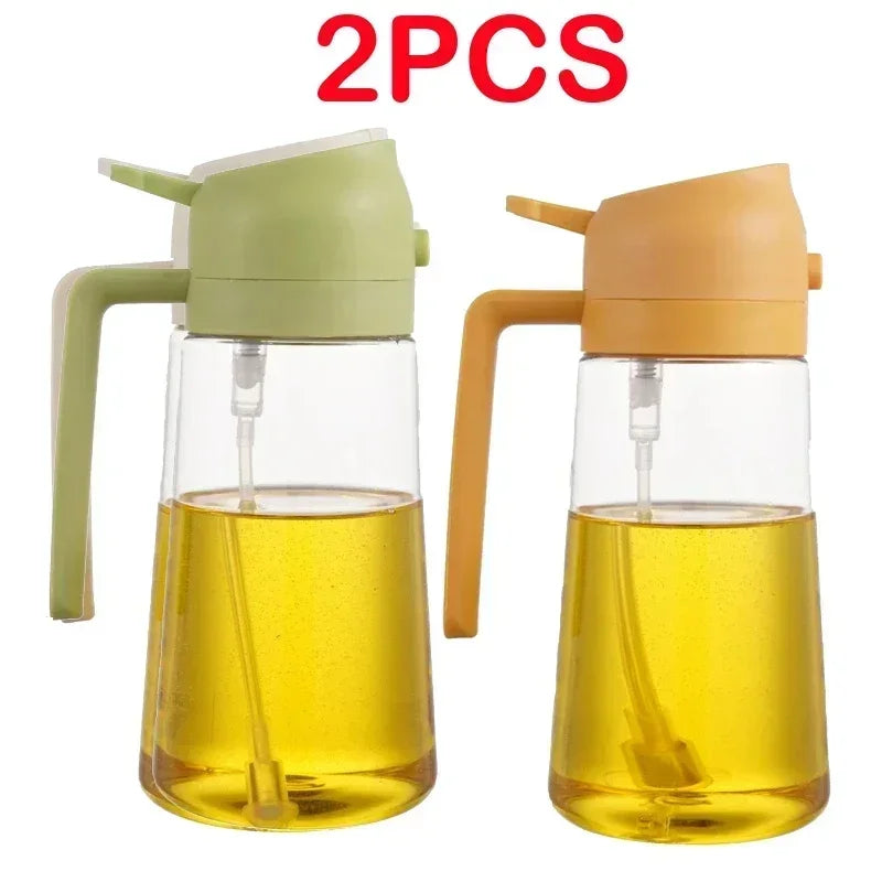 Olive Spray Dispenser Oil Dispenser Bottle for One Kitchen Oil Spray Oil Polisher Bottle Kitchen Storage for Camping Bbq Baking Oasis Select 2PCS-Green Yellow