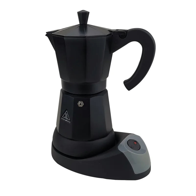220V European plug all-aluminum Italian electric mocha coffee pot electric kettle espresso machine Oasis Select Black EU