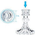 Nordic Glass Candle Holder | Taper Candlestick for Home & Wedding
