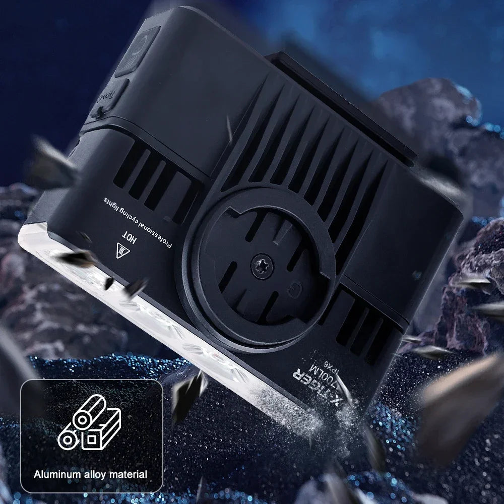 X-TIGER Bike Lights 1700LM High Brightness IPX6 Waterproof Night Riding Compatible With Garmin GoPro Mount Bicycle Front Light Oasis Select
