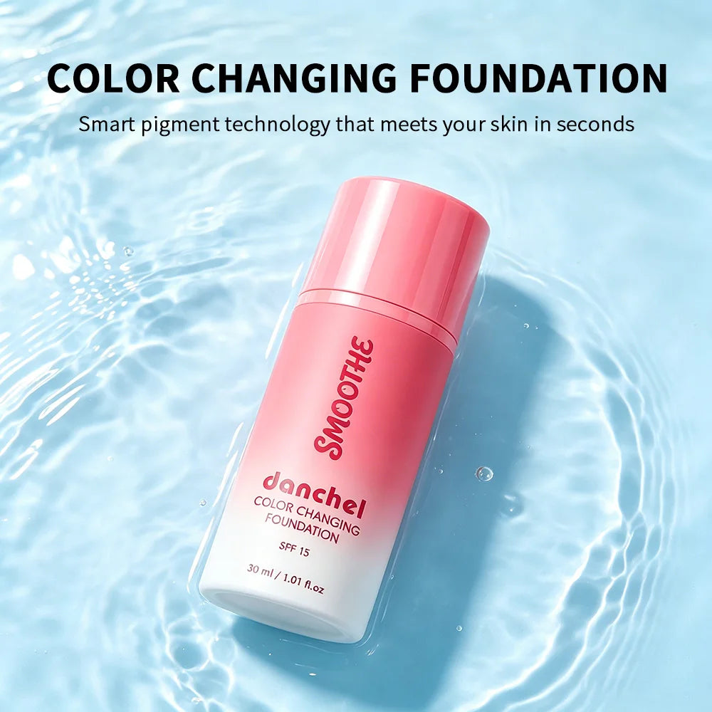 Color Changing Foundation Deep Moisturizing SPF15 Sun Protection Medium Coverage Smart Match Skin Color Natural Look Foundation Oasis Select