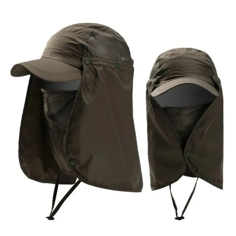 Summer Men's Quick Drying Breathable Fishing Hat Outdoor Hiking Fishing Hat UV Resistant Waterproof and Sunshade Oasis Select