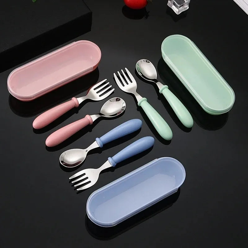 304 Stainless Steel Portable Cutlery Set – Fork, Spoon & Box Portable Cutlery Set Oasis Select