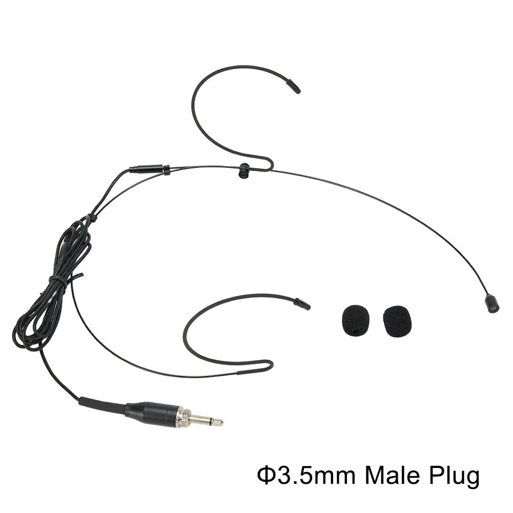 1PCS Double Earhook Headset Mic Headworn Microphone For Shure Wireless Earhook Microphone Black Audio Equipment Radio System Oasis Select