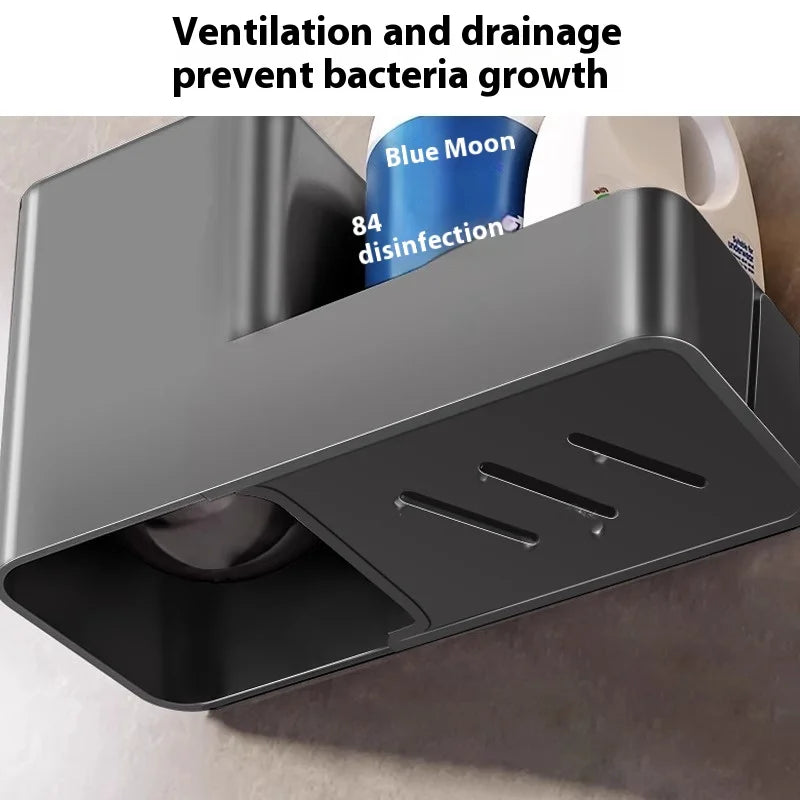 Toilet Brush, Shelf, No Punching, Household No Dead Ends, Toilet Brush, Toilet, Bathroom Toilet, Cleaning Artifact Oasis Select