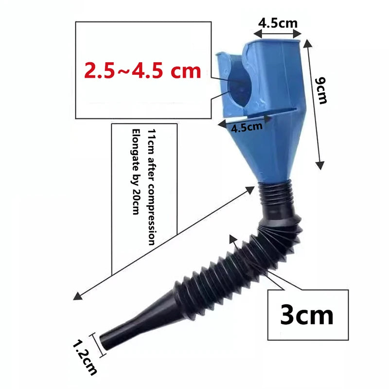 Car Refueling Funnel Gasoline Foldable Engine Oil Funnel Tool Plastic Funnel Car Motorcycle Refueling Tool Auto Accessories Oasis Select