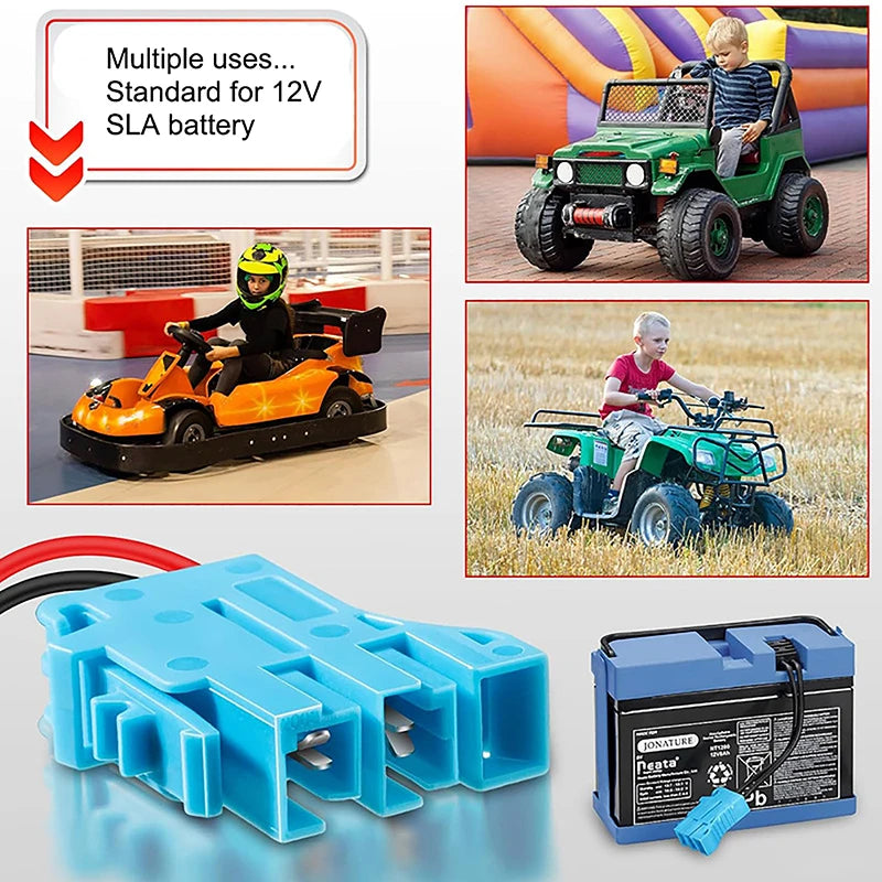 Efficient Peg Perego 12V SLA Battery Connector with Fuse and Wiring Harness Oasis Select Default Title