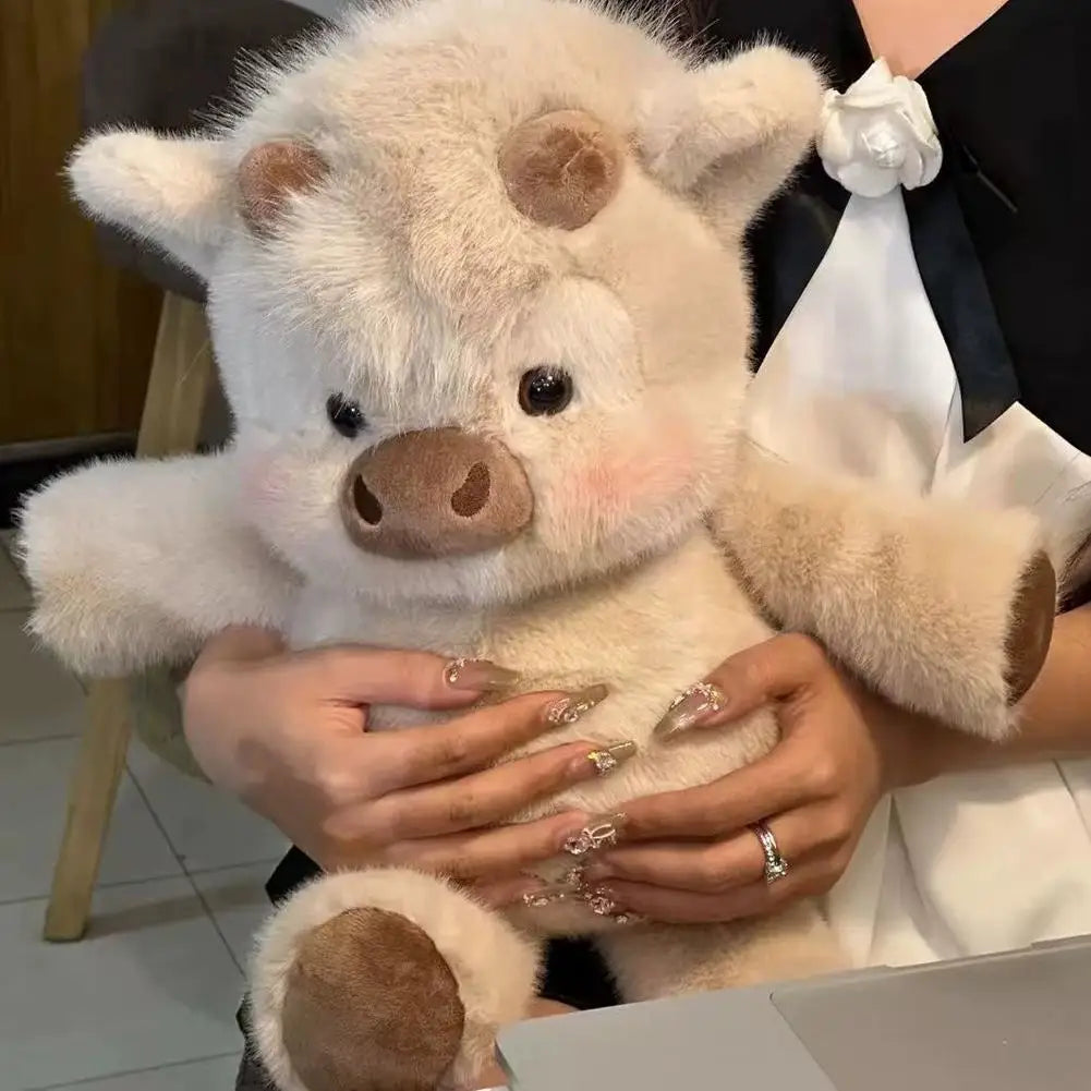 Soft Calf Pig Stuffed Animal Plush Toy Cute Animated Stuffed Animal Pillow Creative Running Pig Plush Toy Gift 17.7inch Oasis Select coffee