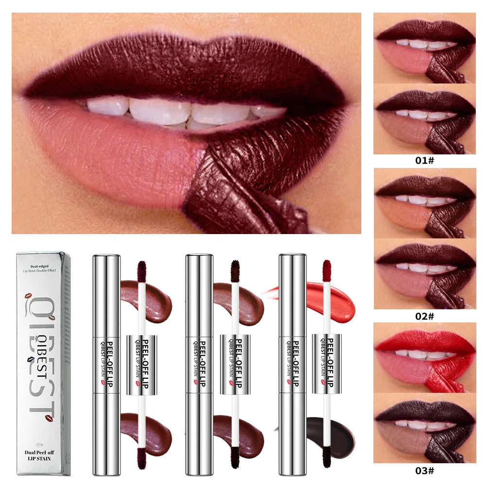 QiBest Peel-Off Lip Stain & Liner – Waterproof, Long-Lasting