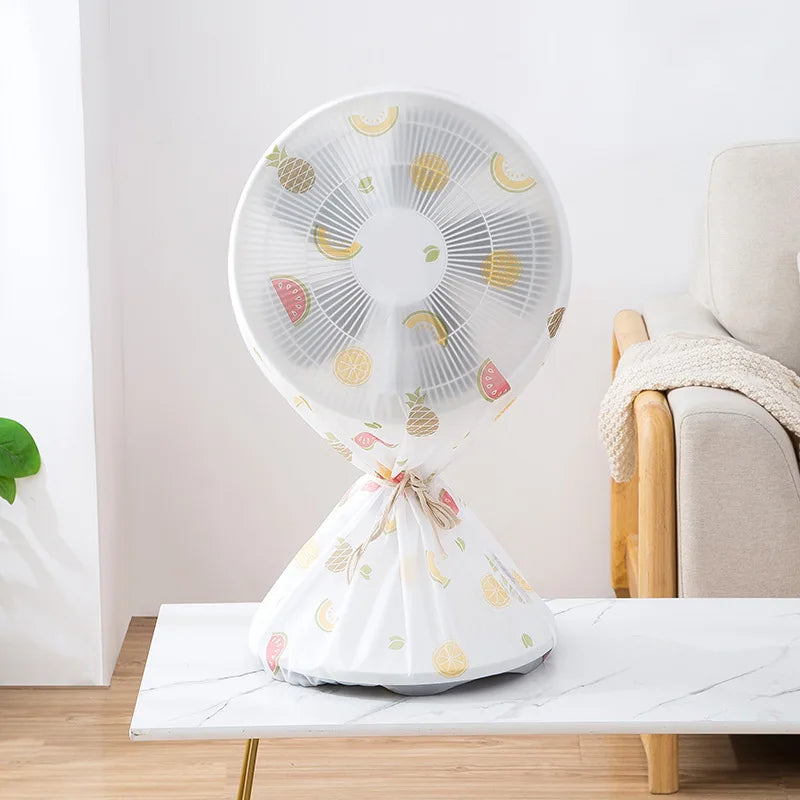 Portable Dustproof All-inclusive Electric Fan Dust Cover Household Floor Fan Cover Waterproof Protective Cover Accessories Oasis Select S size - fruit