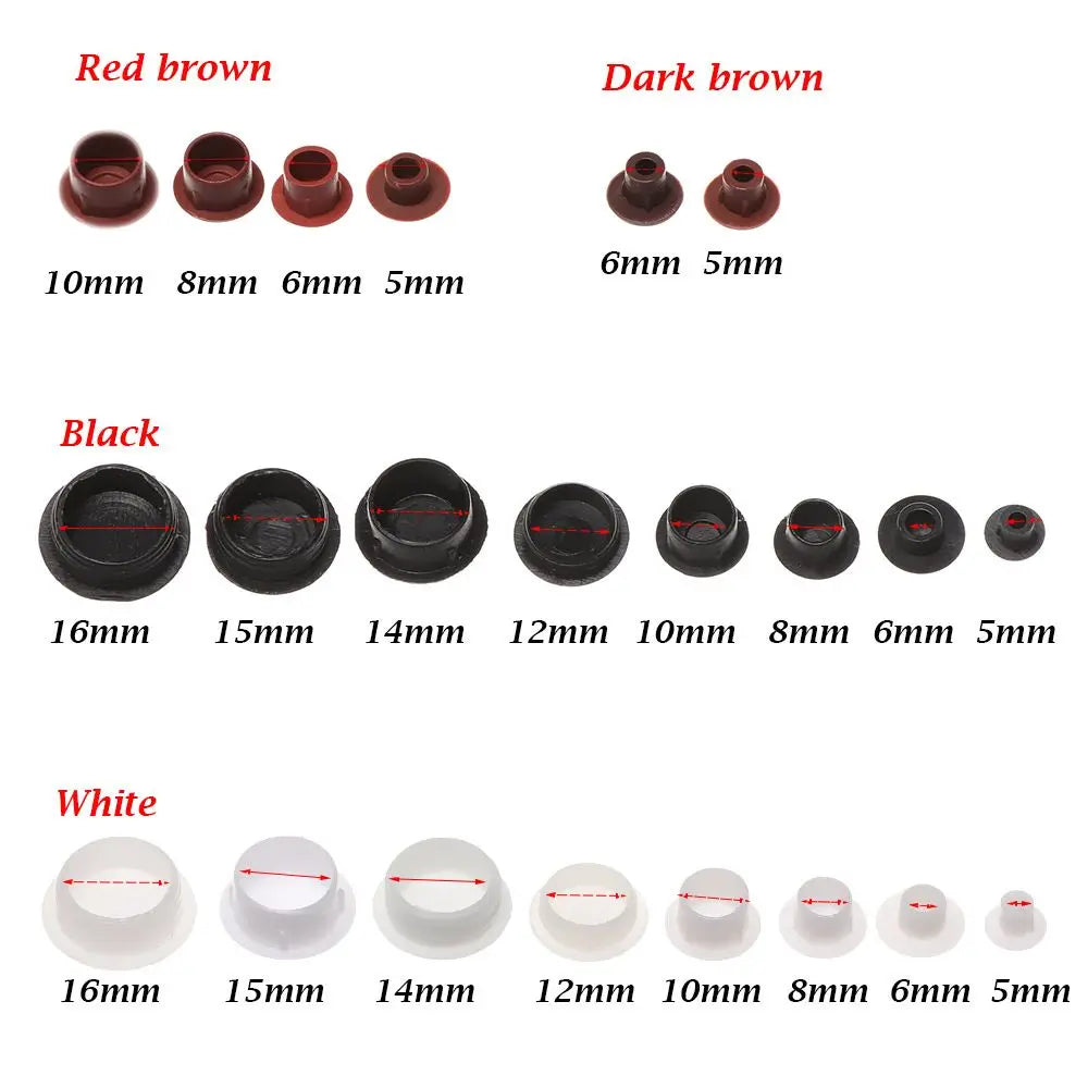 50Pcs Practical Exterior Hole Ornament Hardware Screw Decor Furniture Hole Covers Protective Cap Dust Plug Stopper Oasis Select