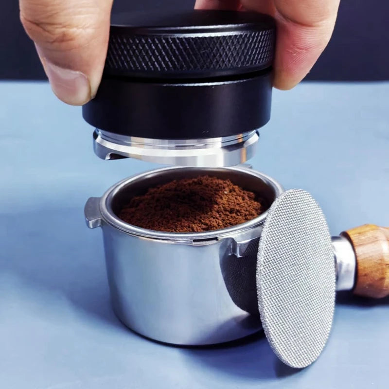 WISH 51Mm Adjustable Depth-3 Angled Espresso Tamper Fits 51Mm Portafilter, 51Mm Coffee Distributor Tool With 51Mm Puck Screen Oasis Select