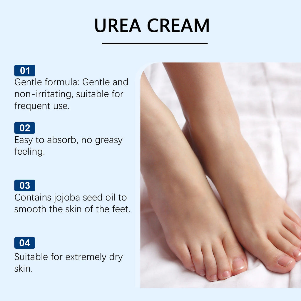 Urea Foot Cream Softening Dry Cracked Heels Exfoliating Improve Roughness Deep Moisturizing for Dry Cracked Hydrating Oasis Select