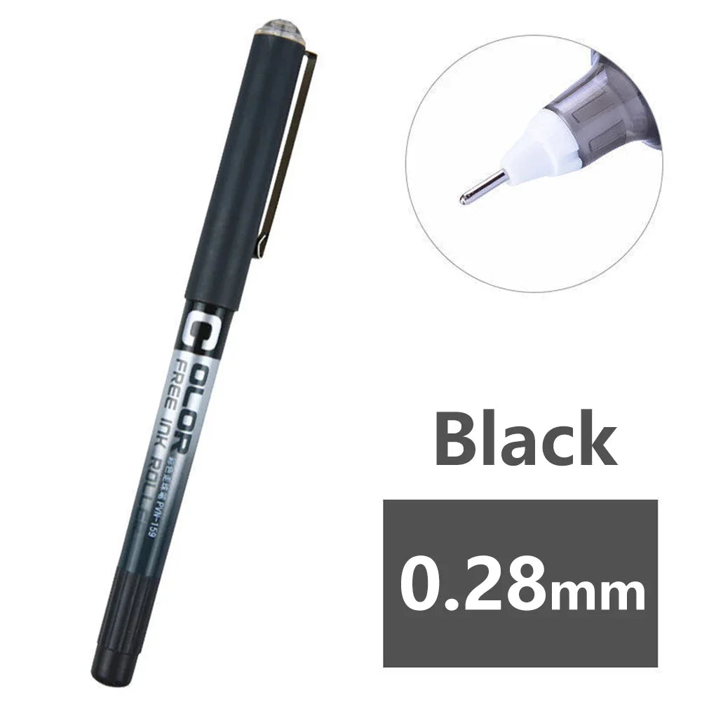 Fine Nib Gel Pen Student School Office Stationery 0.28mm/0.38m/0.5mm Fine Nib Gel Pen Big Ink Capacity Ballpoint Pen Drawing Pen Oasis Select 0.28mm Black