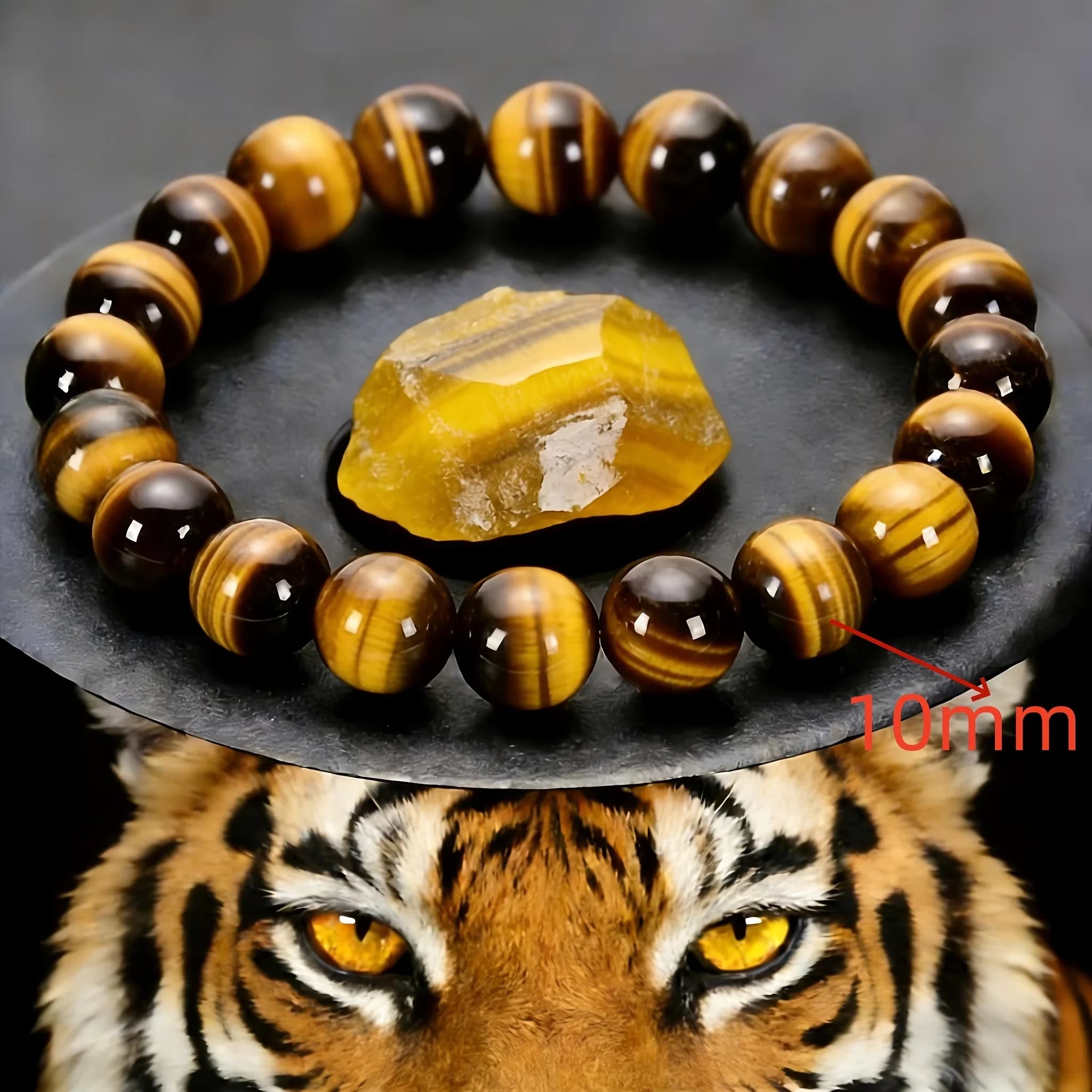 2pcs 1pc Tiger Eye Stone Bracelets Fashionable Additions Jewelry 8mm Bracelets Suitable for VALENTINE'S DAY Gifts Oasis Select 1pc