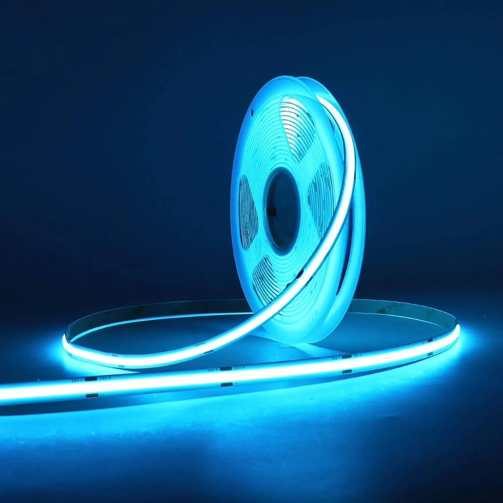 DC 12V 24V 8MM COB LED Light Strip Room Decoration 320LEDs/m Led Tape High Density Flexible 3000K 3500K 4000K 6000K Oasis Select Ice Blue 12V 0.5m