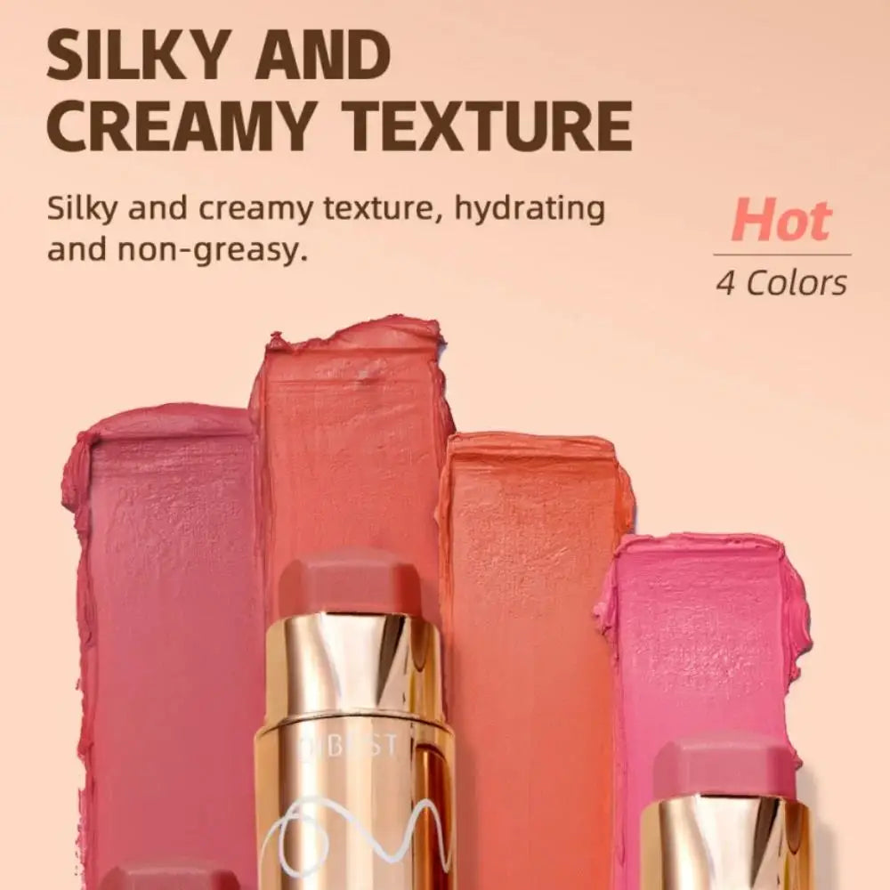 QiBest Cream Blush Stick – 6 Colors, Waterproof, 3-in-1