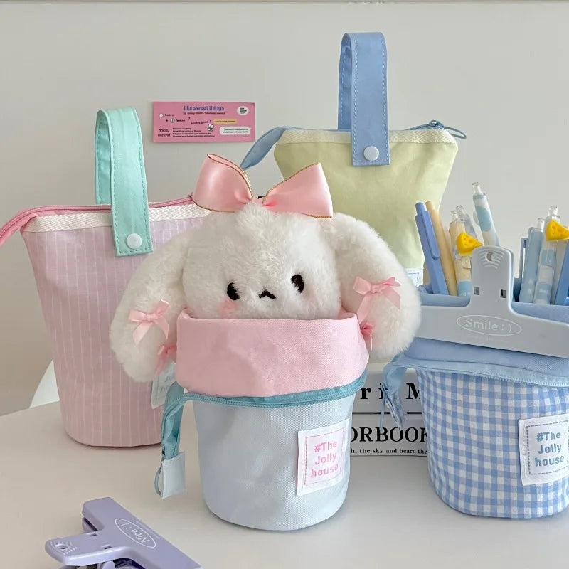 High-value pen holder pencil case Japanese ins boys and girls high school students large-capacity pencil case can stand Oasis Select