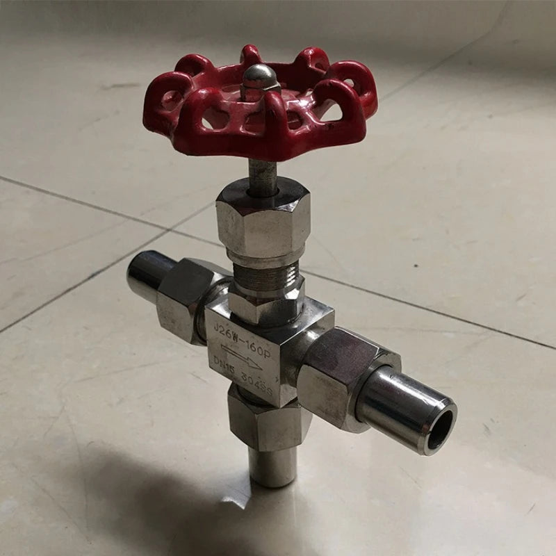 304 Stainless Steel Needle Valve J23W/J24W-160P/64P High-pressure Welded External Thread Needle Globe Valve 4 Points Oasis Select