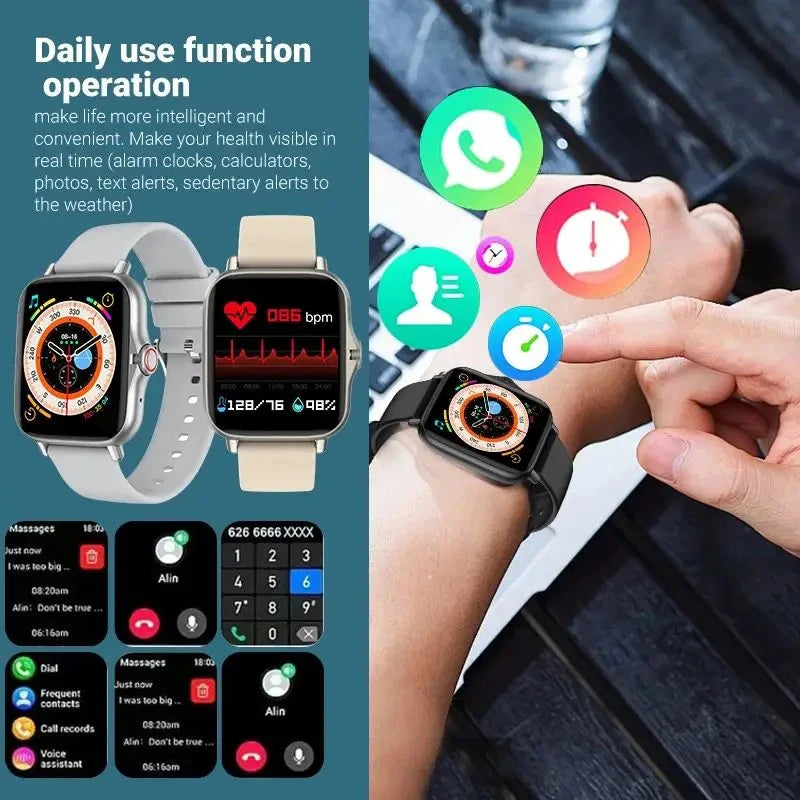 COTAUL Smart Watch 1.44" Bluetooth Call, Heart Rate & SpO2