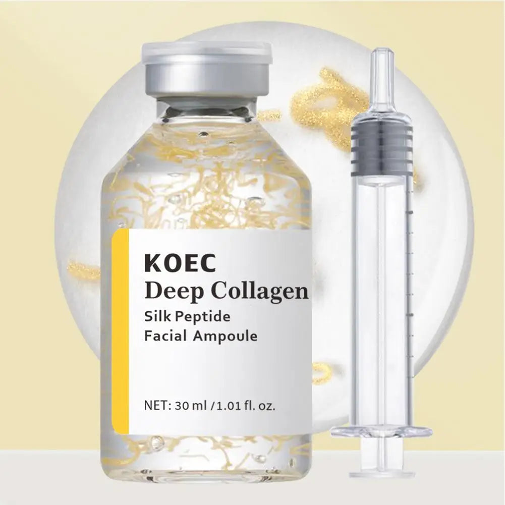 30ml KOEC Korean Collagen Silk Peptide Ampoule - Anti-Aging Intensive Lifting Firming Hydrating Glass Skin Face Serum Oasis Select