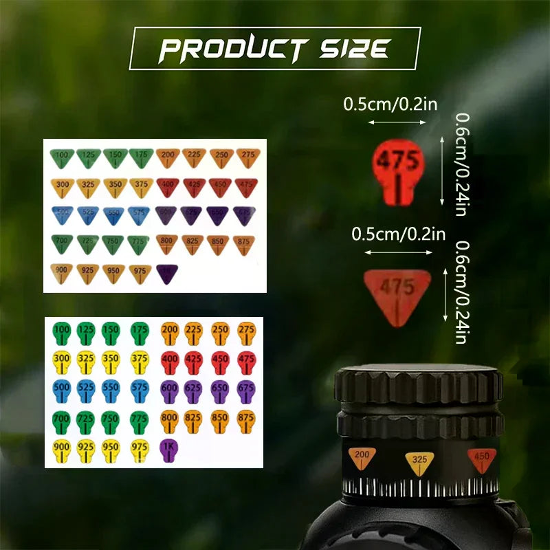 6/10 Sheets Rifle Scope Turret Stickers, Rifle Scope Turret Tags For Long Range Shooting Hunting, Fit Most Scope Caps Oasis Select