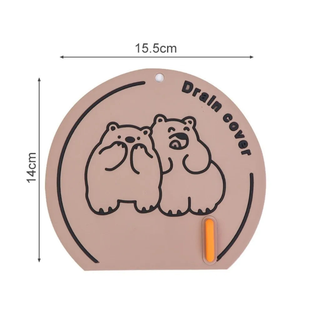 Reusable Silicone Sewer Floor Drain Cover Anti Odor Anti-blocking Deodorant Cover Anti-skid Kitchen Drain Covers Bathroom Oasis Select Brown-1