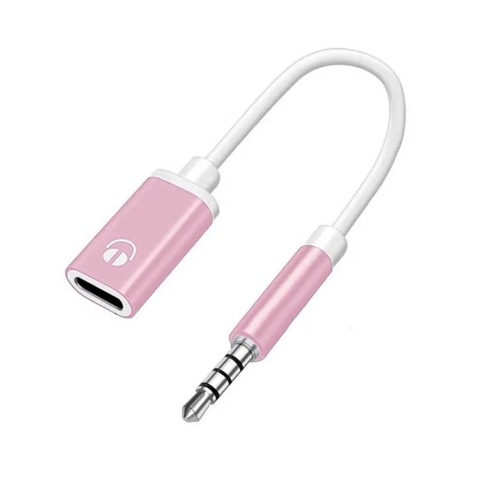 3.5mm Male To Type-c Female Headphone Aux Cable Converter Type-C To 3.5mm Jack Converter Earphone Audio Adapter Cable Oasis Select pink gold