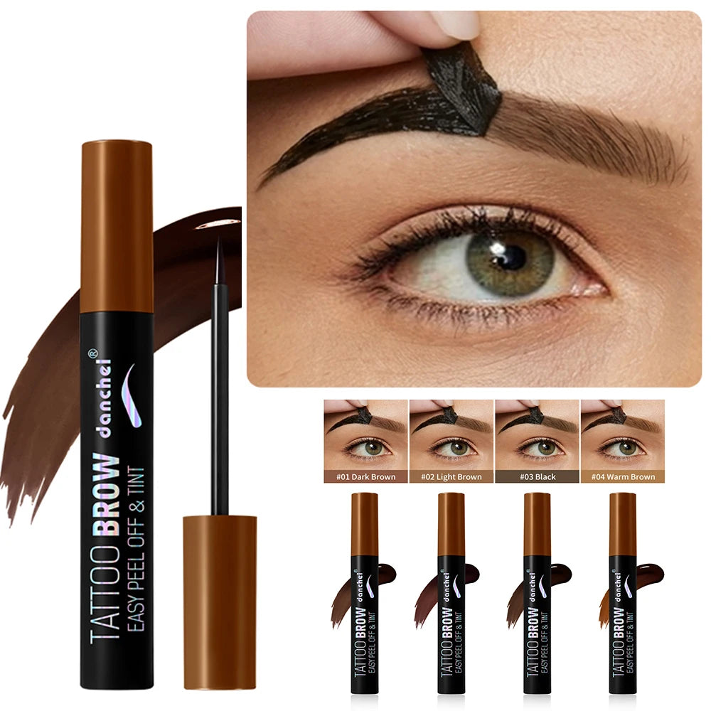 Peel Off Eyebrow Gel Tint 1PC Semi Permanent Waterproof Brow Tattoo Transfer Proof Long Lasting For Fuller Defined Brows Oasis Select