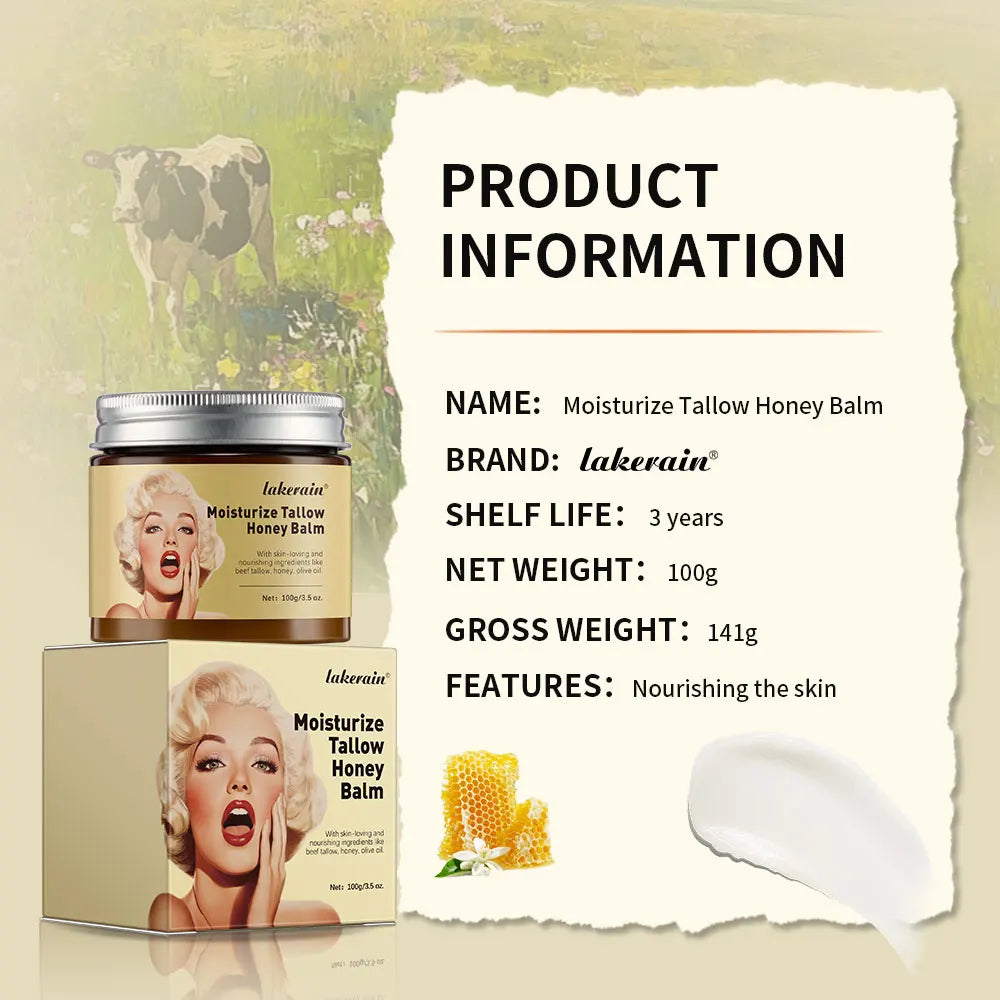 Beef Tallow Face Cream Lasting Moisturizing Soothing Facial Skin Firming Increase Facial Elasticity Nourishing Smooth SkinCare Oasis Select