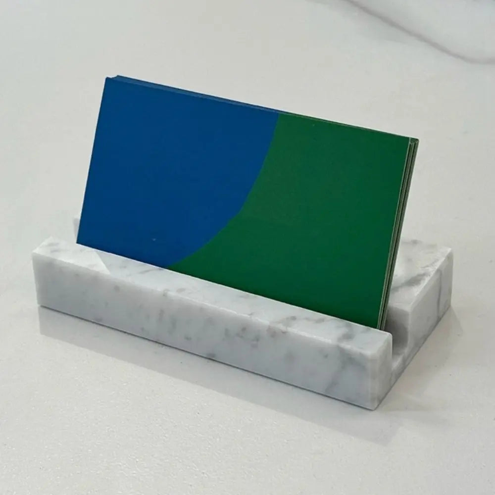 Marble Business Card Holder Stable Support Thickened Mobile Phone Holder Elegant Desktop Card Stand Organizer Trade Shows Oasis Select