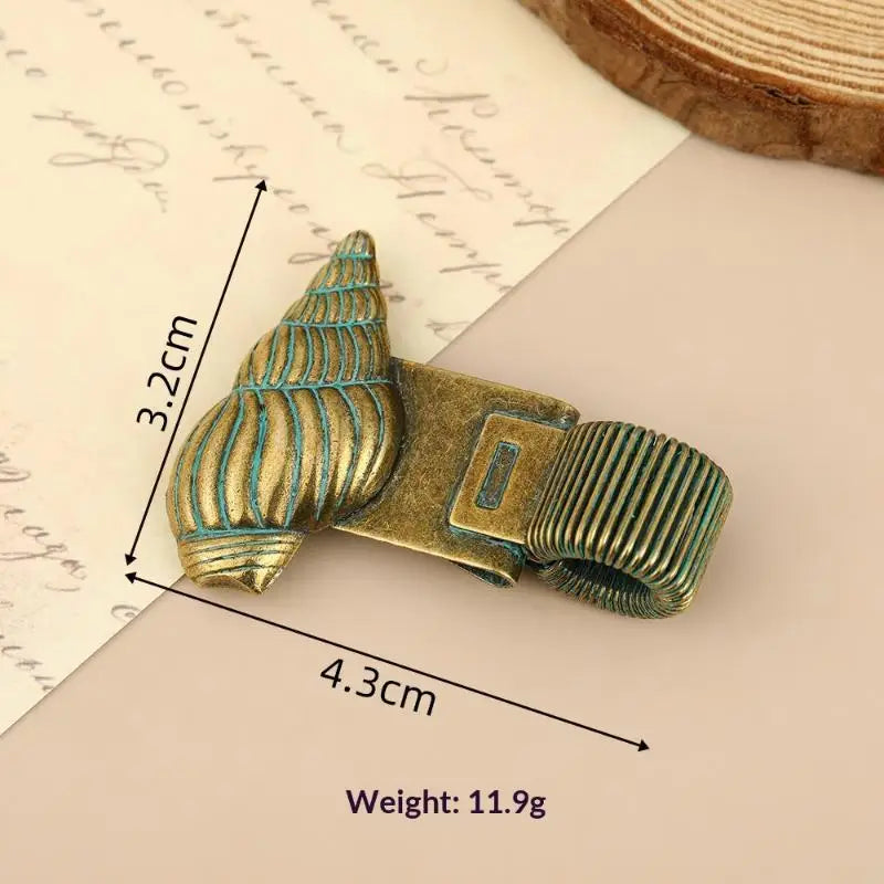 Retro Sea Turtle Metal Pen Clip Spring Loaded Durable Pen Holder for Notebook Diary Hiking Travel Journal Accessory Oasis Select C