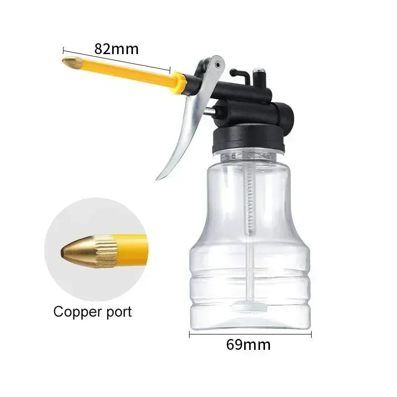 New 250ml Transparent Oil Can Oiler Lubrication Oil Plastic Machine Pump High Pressure Pump Oiler Grease Gun Oasis Select