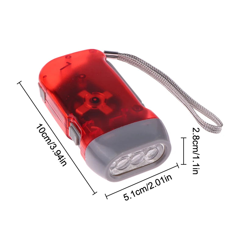 Hand-Crank Dynamo LED Flashlight | Battery-Free Emergency Torch