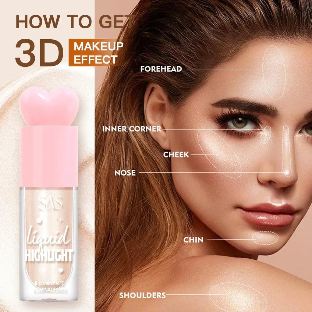 SAS Liquid Highlighter – Face & Body Shimmer Contour Makeup