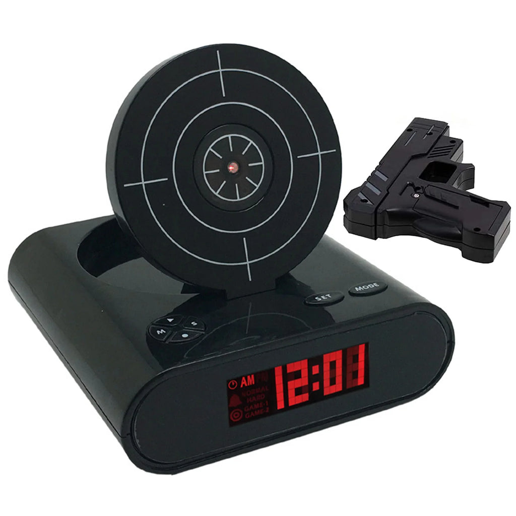 Personalized Wake Shot Alarm Clock with Gun & LED Display Creative Target Shooting Clocks for Heavy Sleepers Novelty Girls Oasis Select black China Mainland