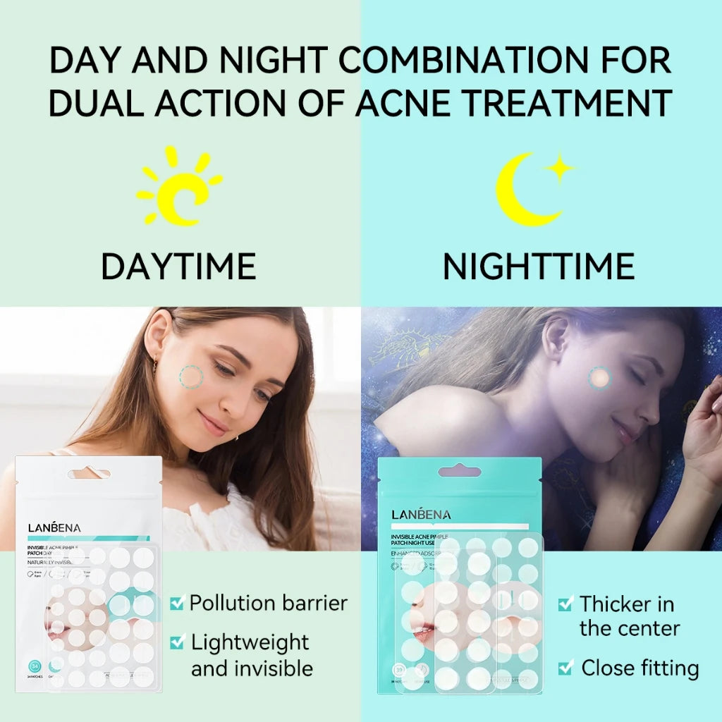 LANBENA Acne Pimple Patch Daily Use and Night Use Invisible Acne Stickers Blemish Treatment Acne Concealer Makeup Oasis Select