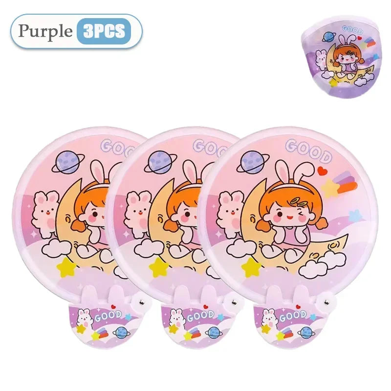 1-20PCS Mini Handheld Folding Fan with Handle Cute Portable Chinese Style Summer Cooling Gift for Travel Outdoor Party Essential Oasis Select Purple-3PCS
