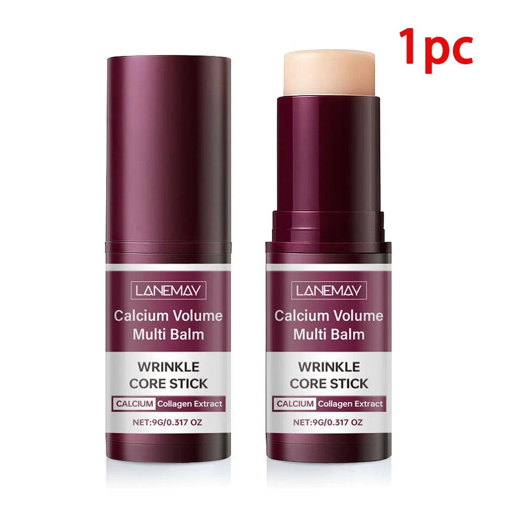 Collagen Multi Balm Stick Calcium For Face Neck Wrinkle Bounce Moisturizing Balm Non-Greasy Elasticity Glow Skin Care Cream Oasis Select 9gX1