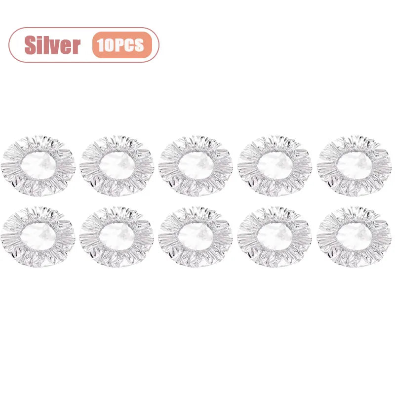 Disposable Food Warming Cover Aluminum Foil Insulation Sleeve for Plates Bowls Heat Preservation Table Mat Kitchen Freshness Oasis Select Silver-10PCS