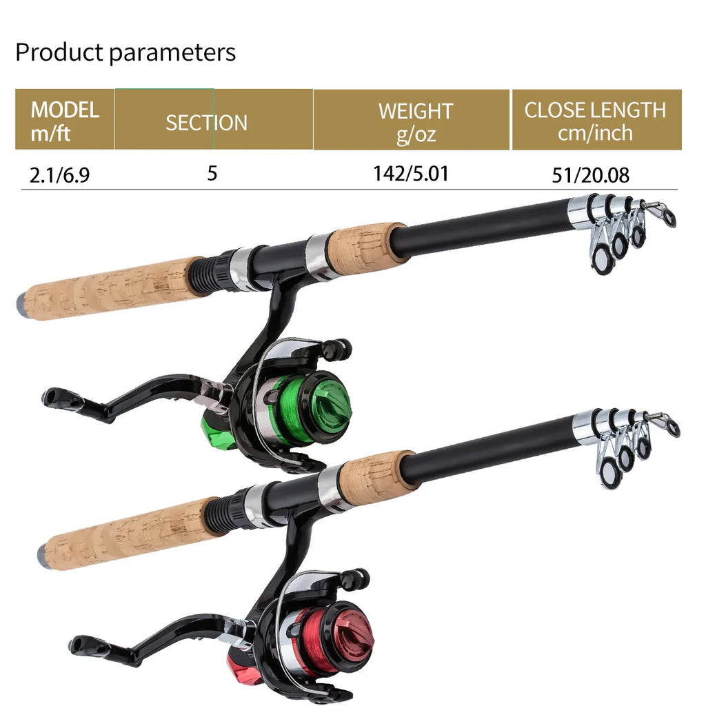 Luya rod double pole telescopic fishing rod, dual-use fishing gear set for sea and freshwater Oasis Select
