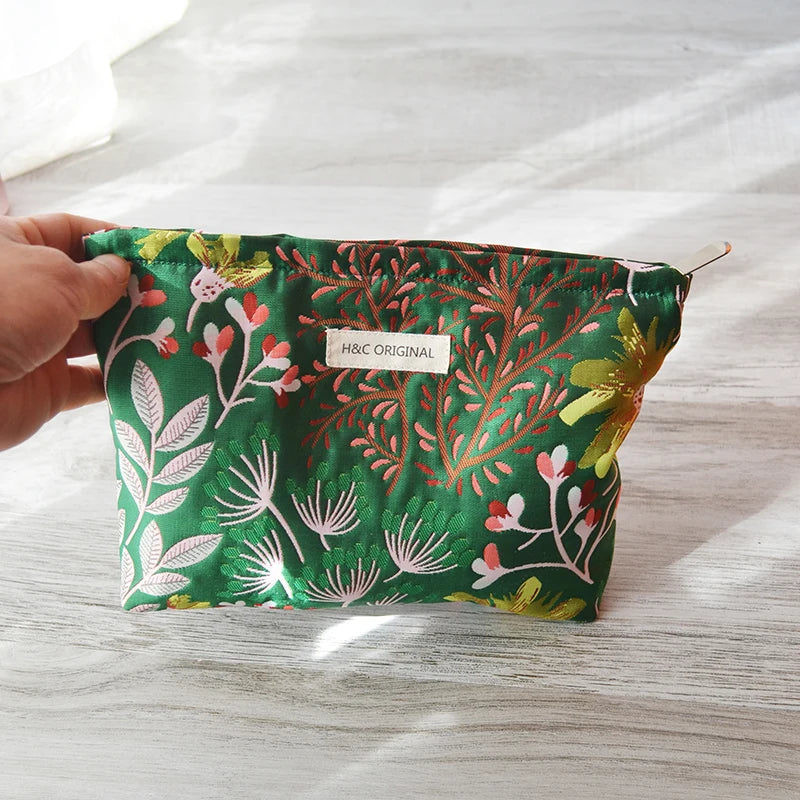 Women's Large Travel Cosmetic Bag – Silicone Toiletry Organizer Travel Cosmetic Bag Oasis Select Green M