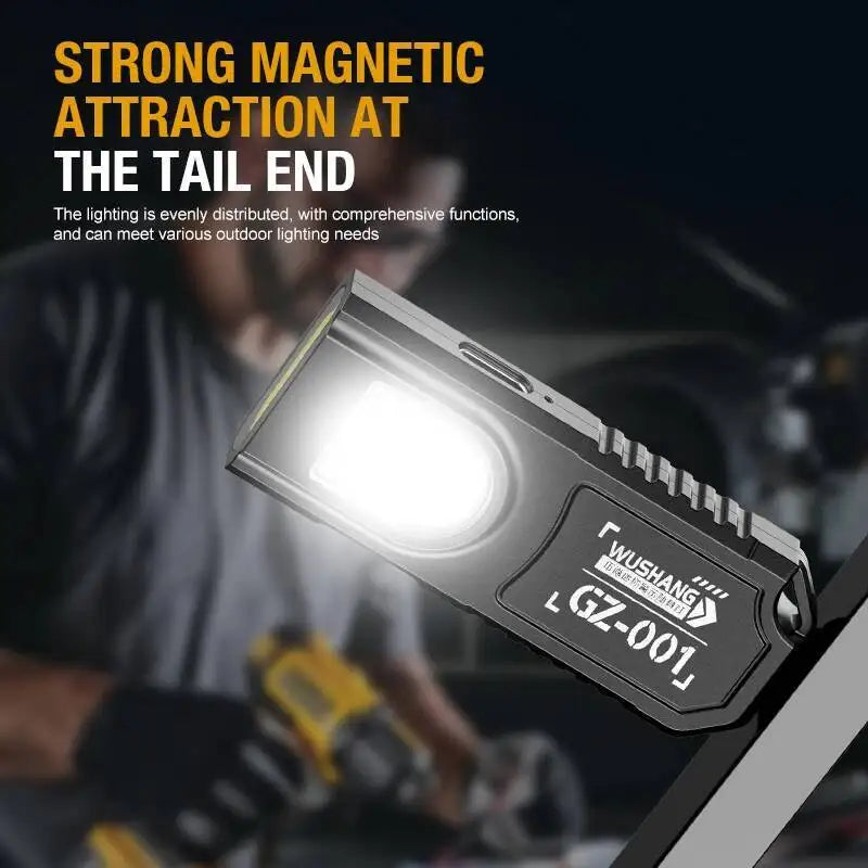 KDULIT Mini COB LED Keychain Flashlight | USB-C Rechargeable