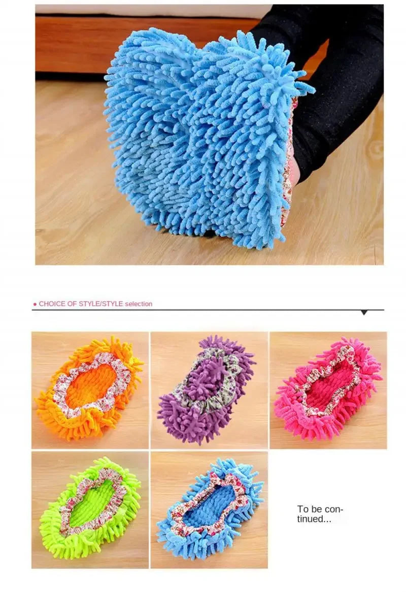 2pcs Dust Cleaner Grazing Slippers House Bathroom Floor Cleaning Mop Cleaner Slipper Lazy Shoes Cover Microfiber Duster Cloth Oasis Select