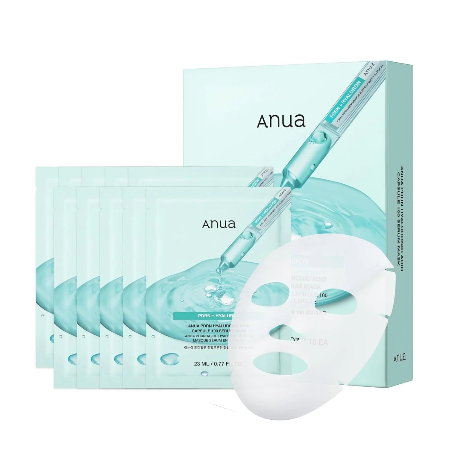 Anua PDRN Hyaluronic Acid Serum Mask – 10 Sheets | Daily Glow