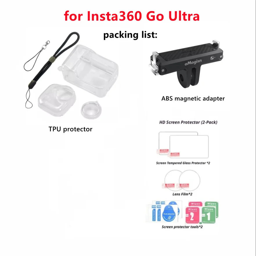 Insta360 GO Ultra Silicone Case + Lens Protection Film