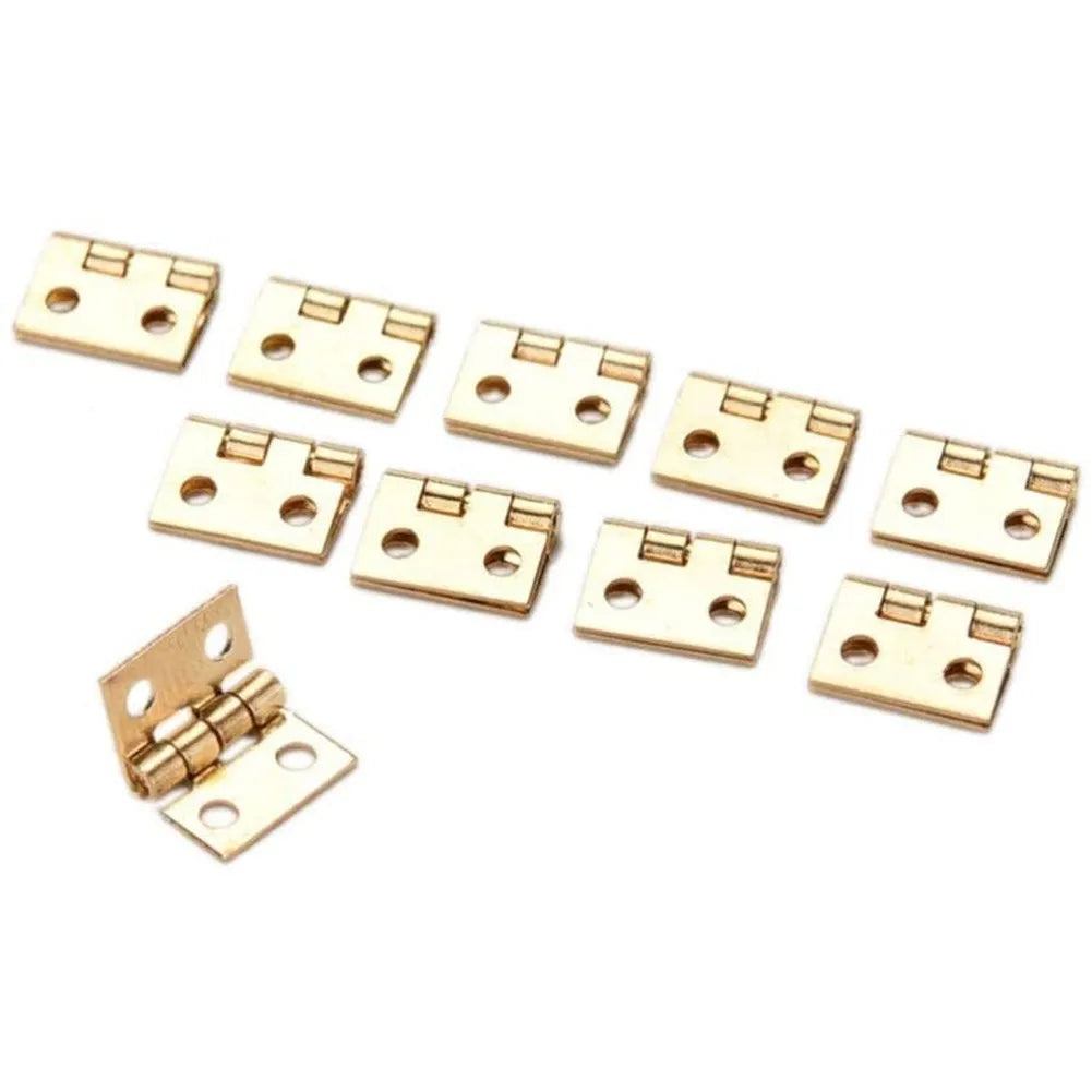 50pcs Mini Brass Hinges for Jewelry Boxes, Cabinets & Crafts Mini Brass Hinges Oasis Select