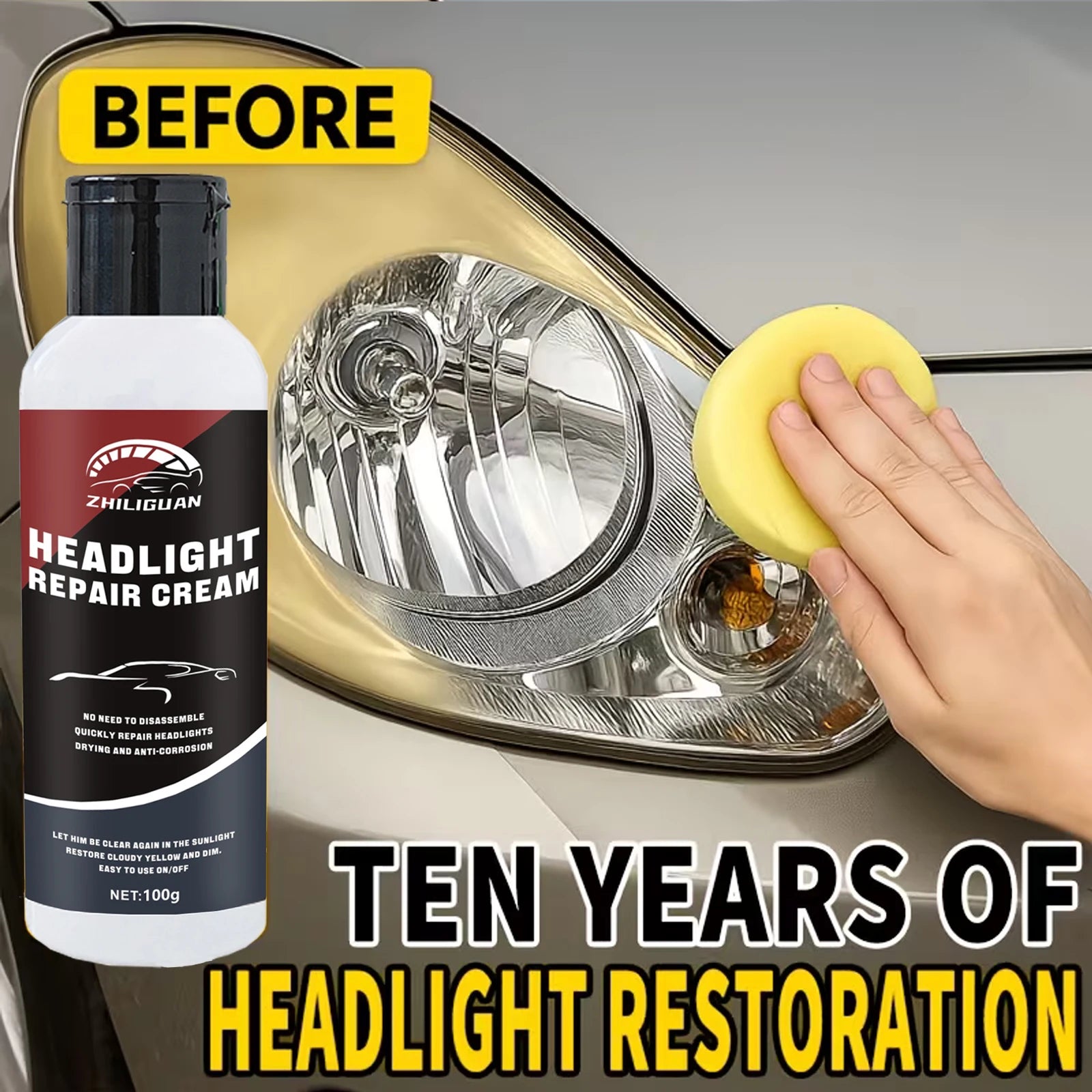 Car Headlight Restoration Kit – Remove Yellowing & Fog Headlight Restoration Kit Oasis Select
